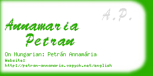 annamaria petran business card