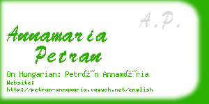 annamaria petran business card